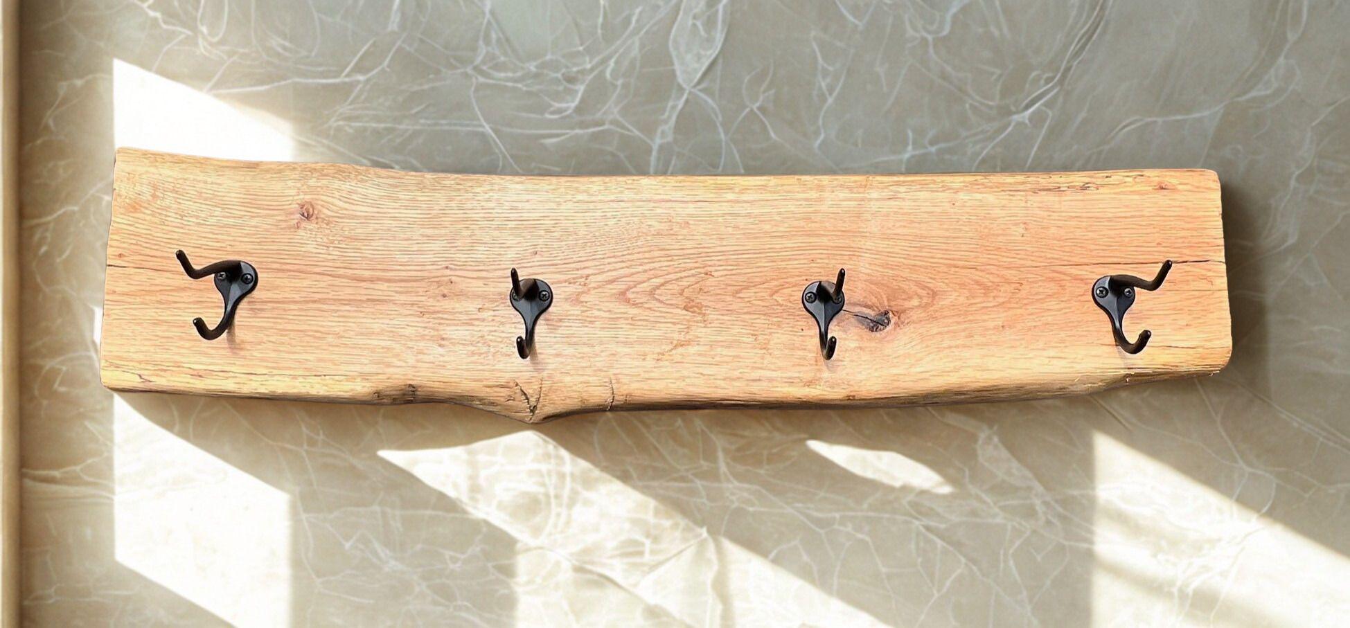 Live Edge White Oak Coat Hanger