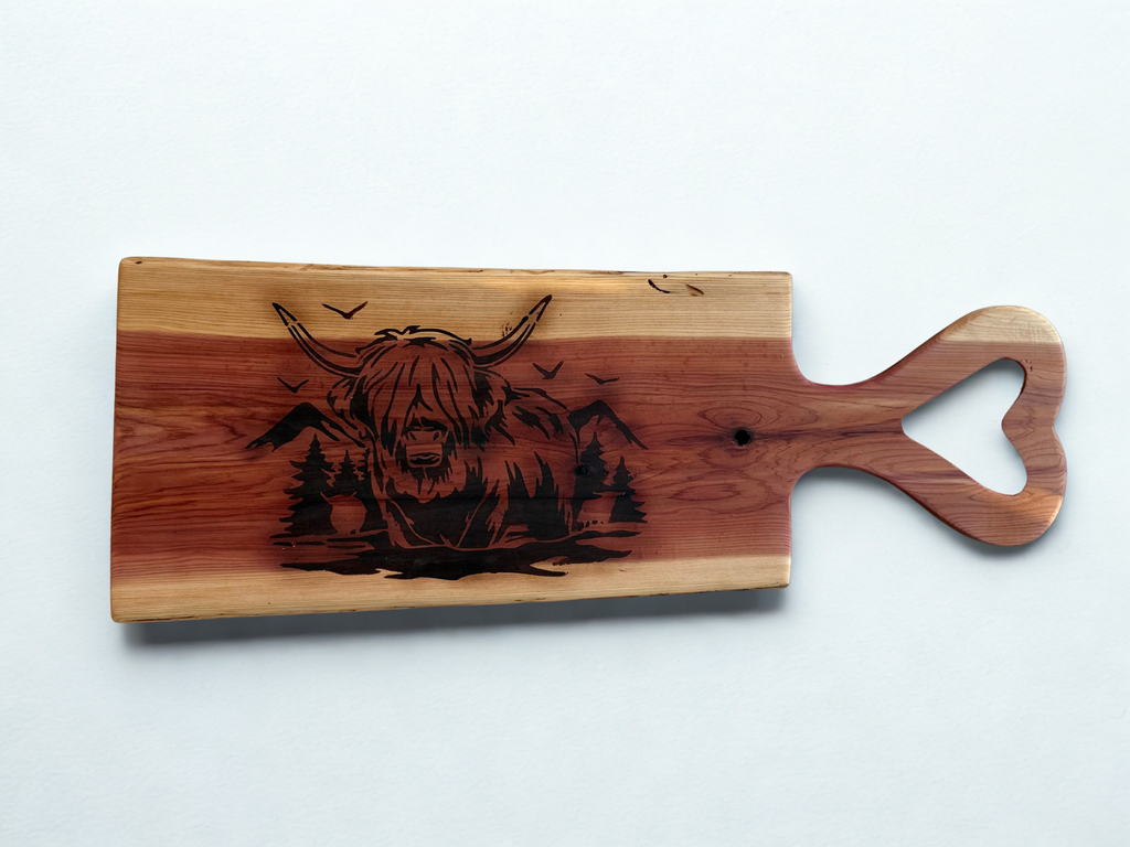Cedar Charcuterie Board w/ Heart handle