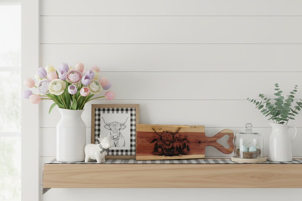 Cedar Charcuterie Board w/ Heart handle