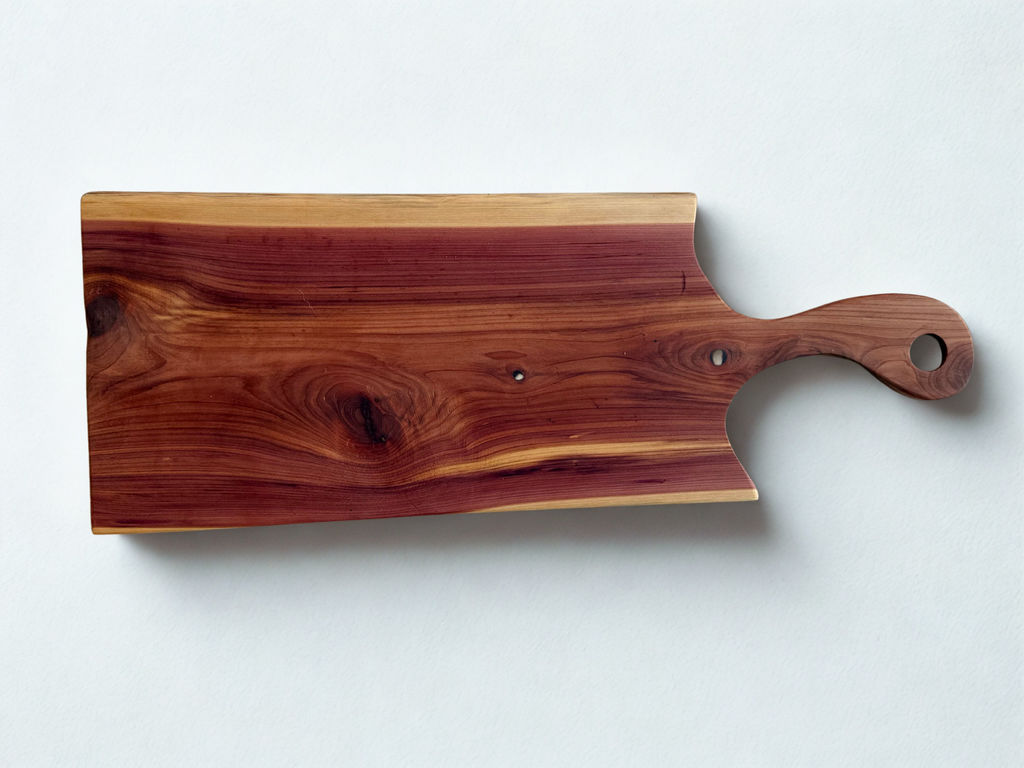 Cedar Charcuterie Board with Wood Handle