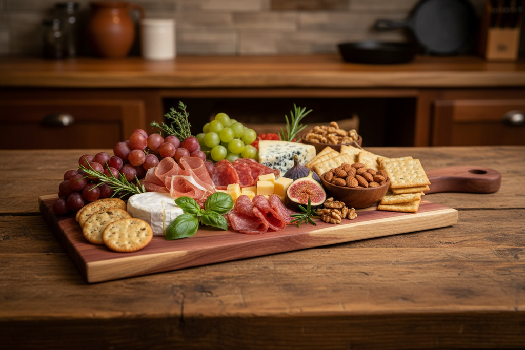 Cedar Charcuterie Board with Wood Handle