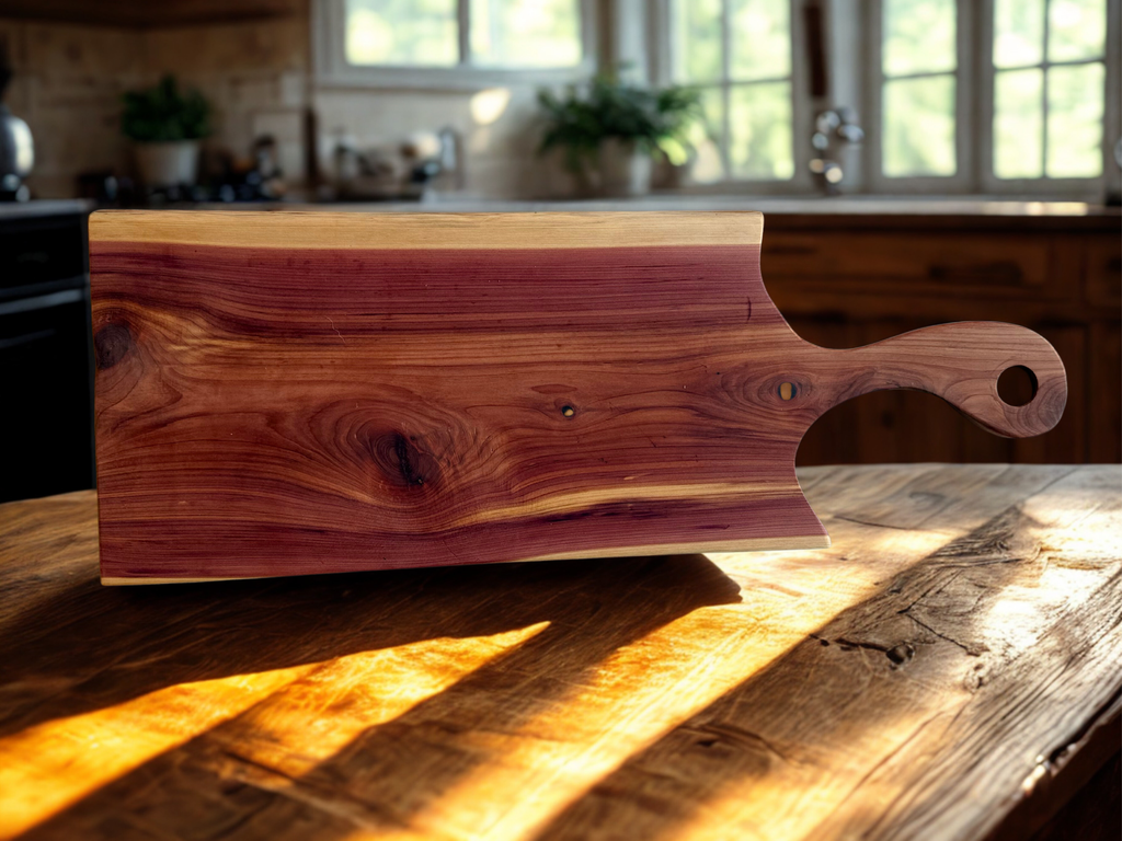 Cedar Charcuterie Board with Wood Handle