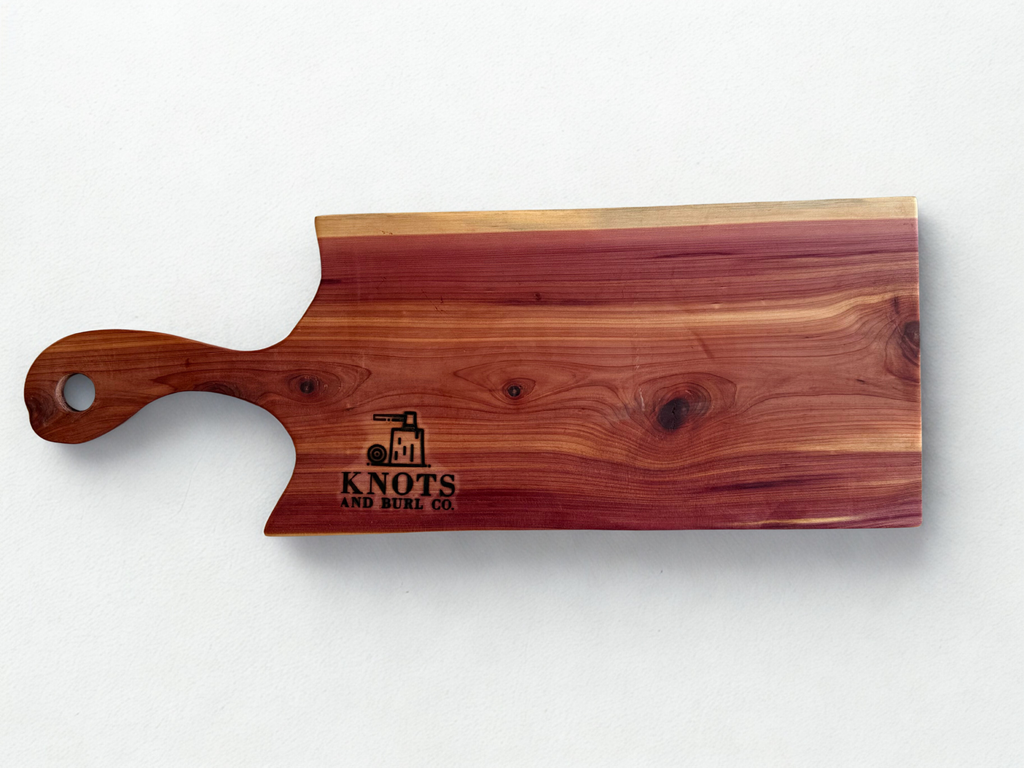 Cedar Charcuterie Board with Wood Handle